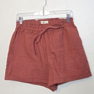 NATURAL LIFE Women's High Waist Terracotta Shorts